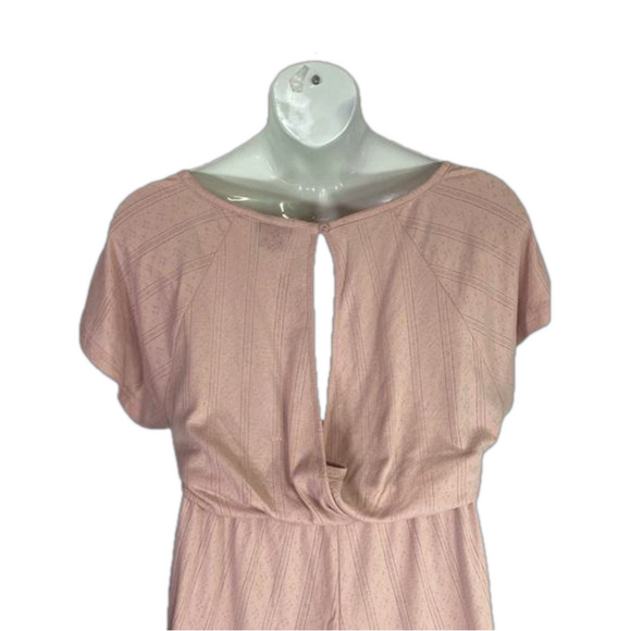 City Chic Pink Cotton Greta Playsuit scoop Neck Keyhole Back Romper SKU0500 - Picture 6 of 10